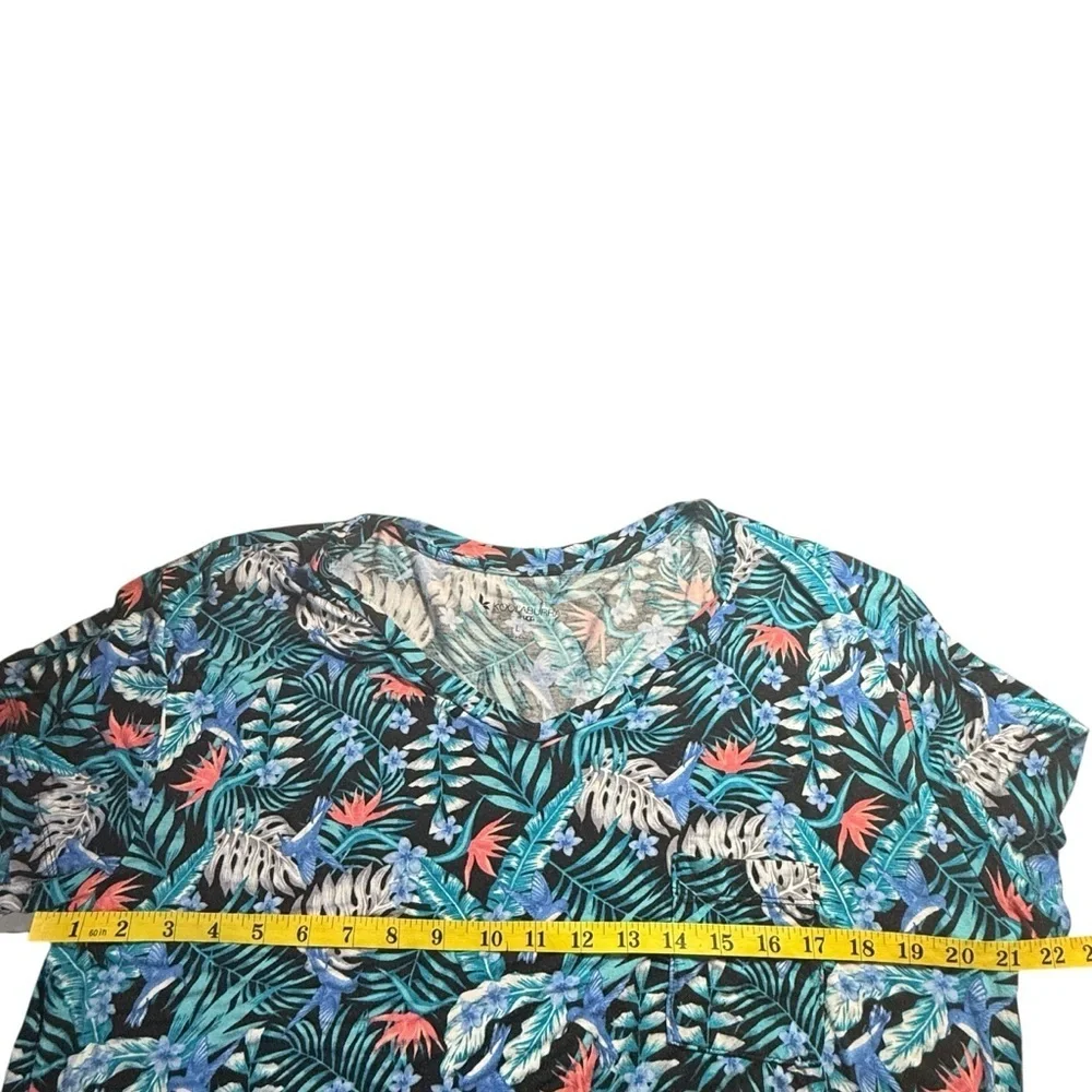 Koolaburra by UGG Tropical Bird Pajamas Size L Soft Luxe Floral Stretch Comfy